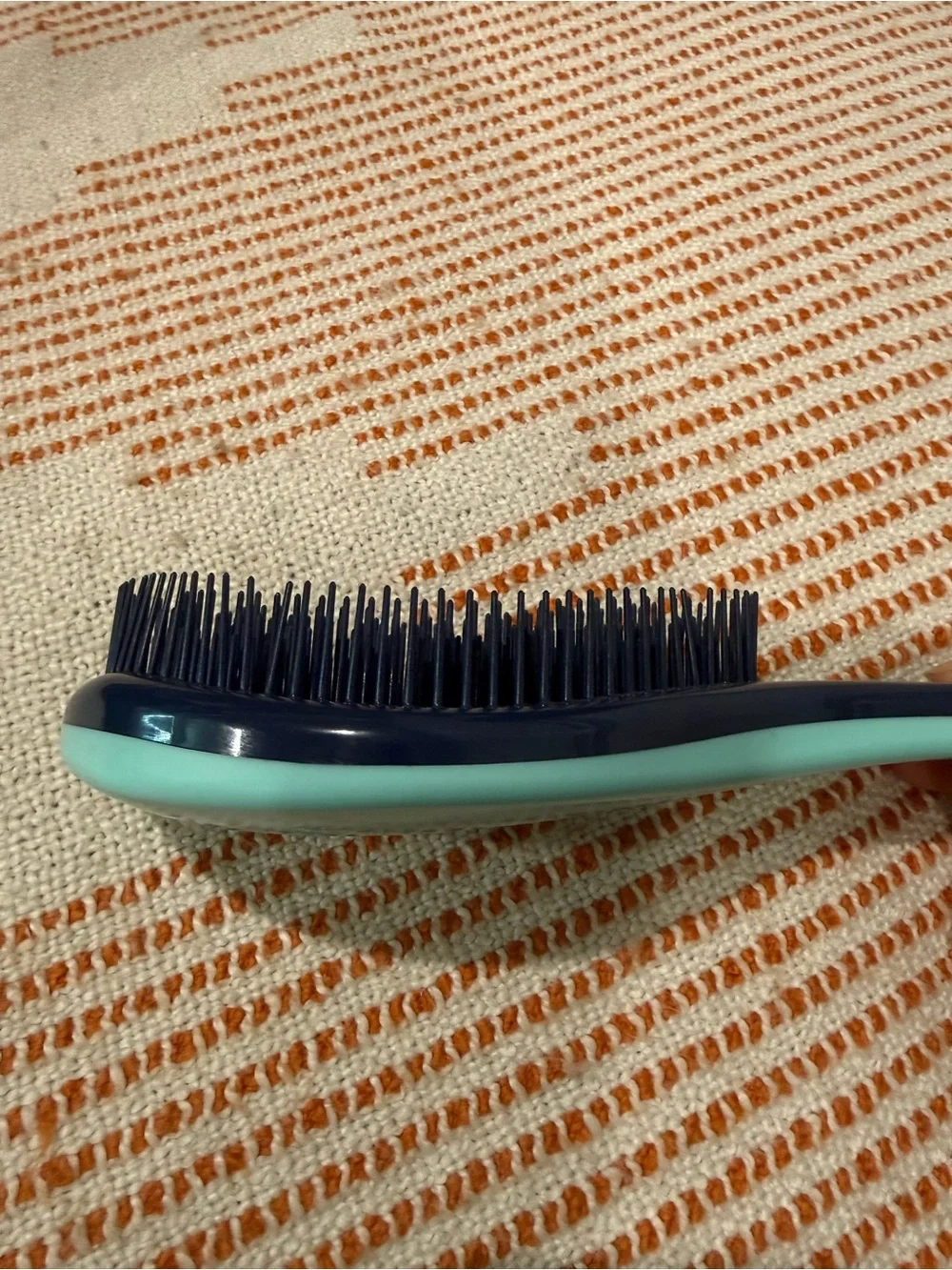 Crave Naturals Detangling Hair Brush Wet Or Dry Mint Green & Navy Blue
